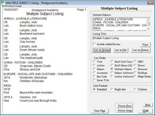 School teachers can use author and other bibliographic lists. Library staff can manange the collection with extensive, filtered lists