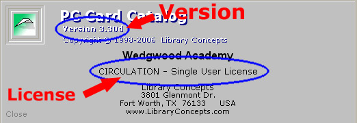 Find VERSION and LICENSE details by selecting Menu >> Help >> About